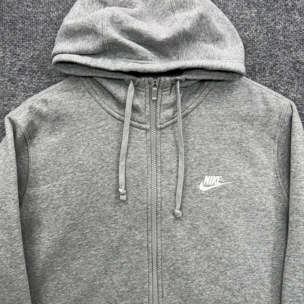 Nike Sportswear Full Zip Hoodie Mens Large Gray Long Sleeve Fleece Outdoor
